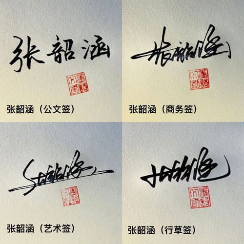 公文商务个性行草四种风格套餐 2